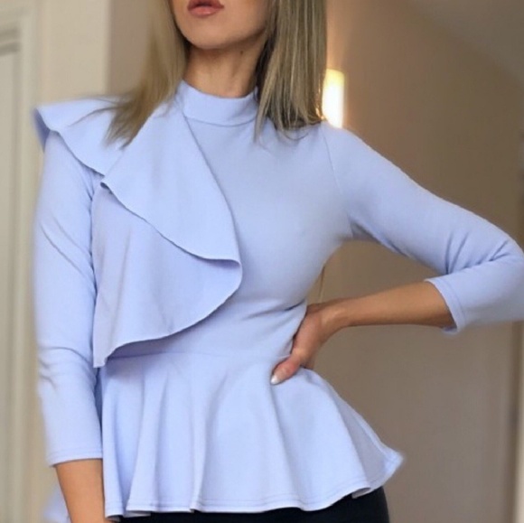 NEW! 💙CIARA SIDE FRILL DETAIL PEPLUM - Picture 2 of 6